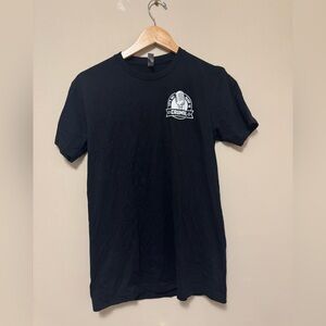 Next Level Apparel Black Tee with White Logo